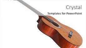  Presentation with music classic - Presentation enhanced with guitar-classic-isolated-on-white background and a white colored foreground