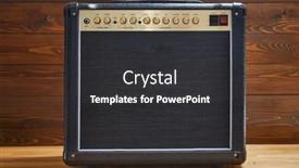  Presentation with lumber - PPT layouts with guitar-combo-amplifier-in-front background and a dark gray colored foreground