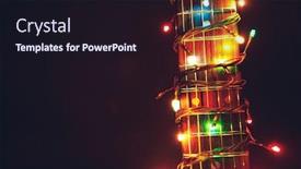  Presentation with multicolor - Cool new PPT layouts with guitar-finger-board-with-multicolor backdrop and a wine colored foreground