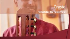  Presentation with music maker - Presentation enhanced with guitar maker with his new background and a  colored foreground