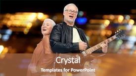  Presentation with music singing - Slides having guitar singing over night lights background and a red colored foreground