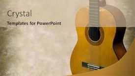  Presentation with guitar - Beautiful slides featuring guitar backdrop and a soft green colored foreground