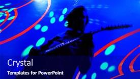  Presentation with psychedelic - PPT theme having blue light with psychedelic background and a navy blue colored foreground