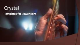  Presentation with electric guitar - Theme with guitarist-playing-the-electric-guitar background and a wine colored foreground