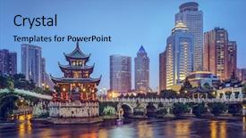  Presentation with china - Presentation design with bad road pits potholes and puddles after rain on paved road background is an old road with cracked asphalt gravel and sand road wet from rain and snow that needs maintenance dangerous road road closed destroyed canvas background and a gray colored foreground