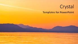  Presentation with island sunset - Slides enhanced with gulf islands from the salish background and a light gray colored foreground