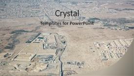  Presentation with qatar - Theme with gulf oil - aerial view of the outskirts background and a light gray colored foreground