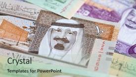  Presentation with saudi arabia - Presentation design with gulf oil - collection of saudi arabia riyal background and a  colored foreground