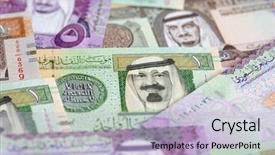  Presentation with saudi arabia - Colorful presentation theme enhanced with gulf oil - collection of saudi arabia riyal backdrop and a  colored foreground