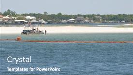  Presentation with oil spill - Cool new presentation theme with gulf-shores-may-8-protective backdrop and a ocean colored foreground