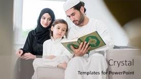  Presentation with parents - Amazing presentation design having gulf-young-parents backdrop and a light gray colored foreground