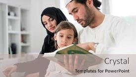  Presentation with parents - Presentation theme consisting of gulf-young-parents background and a soft green colored foreground