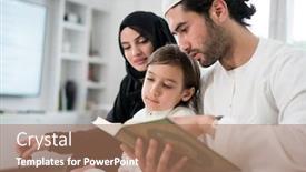  Presentation with parents - Beautiful slide set featuring gulf-young-parents backdrop and a coral colored foreground