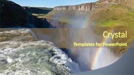  Presentation with southwest - Colorful presentation theme enhanced with gullfoss golden falls is a waterfall located in southwest iceland gullfoss is one of the most popular tourist attractions in the country backdrop and a coral colored foreground