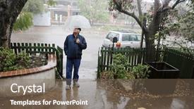 Presentation with blue business - Cool new presentation with gully - business man stands outside backdrop and a violet colored foreground