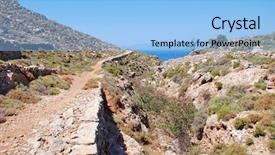  Presentation with diogenes laertius greek philosophy - Presentation design with gully - footpath from livadia to gera background and a light blue colored foreground