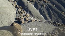  Presentation with landscape juridic - Slide deck consisting of gully - loam landscape in huesca province background and a gray colored foreground