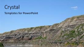  Presentation with starting line red running track - PPT theme with gully - red deer river running background and a light blue colored foreground