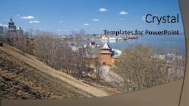  Presentation with view of the process - Cool new PPT theme with gully - view of nizhny novgorod backdrop and a  colored foreground