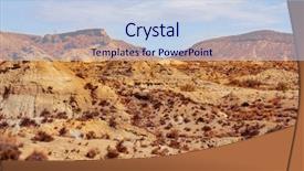  Presentation with desert - Slides consisting of gully - view of the desert background and a lemonade colored foreground