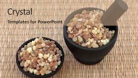  Presentation with mortar - Cool new slide deck with gum arabic - frankincense and myrrh backdrop and a coral colored foreground