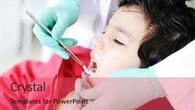  Presentation with dentist - PPT layouts featuring gum arabic - kid visiting dentist office background and a  colored foreground