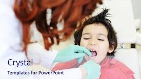  Presentation with office king - Beautiful presentation theme featuring gum arabic - kid visiting dentist office backdrop and a  colored foreground