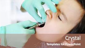  Presentation with dentist - Presentation theme featuring chef is serving steamed mackerel fish healthy food background and a coral colored foreground