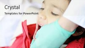  Presentation with dentist - Presentation having gum arabic - kid visiting dentist office background and a  colored foreground