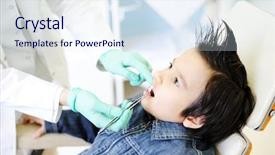  Presentation with dentist - PPT layouts featuring gum arabic - kid visiting dentist office background and a  colored foreground