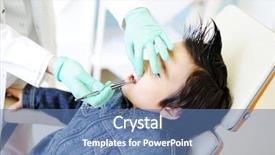  Presentation with office king - Slide deck consisting of gum arabic - kid visiting dentist office background and a  colored foreground