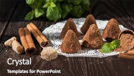  Presentation with shape of andalusia - Audience pleasing PPT theme consisting of gum arabic - pyramid shape chocolate candies backdrop and a  colored foreground