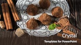  Presentation with cheops pyramid - Beautiful PPT layouts featuring gum arabic - pyramid shape chocolate candies backdrop and a  colored foreground