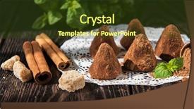  Presentation with pyramid - Beautiful PPT layouts featuring gum arabic - pyramid shape chocolate candies backdrop and a  colored foreground