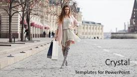  Presentation with arabic woman - Theme featuring gum arabic - shopping young beautiful brunette woman background and a light gray colored foreground