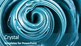  Presentation with chewing gum - Presentation theme consisting of gum closeup gel cream rubber background and a ocean colored foreground