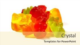  Presentation with kids candy - Theme having  background and a  colored foreground