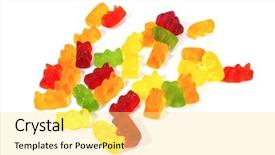  Presentation with kids candy - Slides featuring  background and a  colored foreground