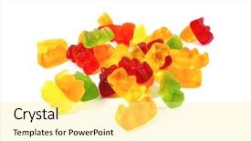  Presentation with kids candy - Presentation theme having  background and a  colored foreground
