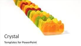  Presentation with kids candy - Slide set consisting of  background and a  colored foreground