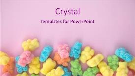  Presentation with gummy bear gummy bears and liquid - Cool new PPT theme with gummies - delicious and colorful gummy bears backdrop and a  colored foreground