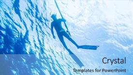  Presentation with gun - Slide set consisting of gun dives into the depth background and a light blue colored foreground