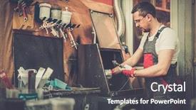  Presentation with car cleaning - Slides consisting of gun in a car body background and a dark gray colored foreground