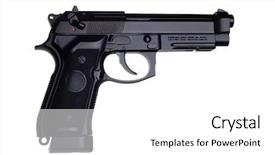  Presentation with agriculture black and white cow - Slides with gun on a white background background and a  colored foreground