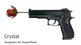  Presentation with red and white abstract - Theme with gun peace - abstract of a handgun background and a white colored foreground