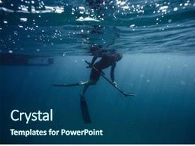 Gun Sea Spear Fisher At Surface Of Water PPT template 43 | CrystalGraphics