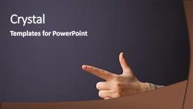  Presentation with gun - PPT layouts featuring gun shaped woman hand with empty space background and a dark gray colored foreground