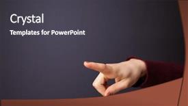  Presentation with gun - Beautiful PPT layouts featuring gun shaped woman hand with empty space backdrop and a dark gray colored foreground