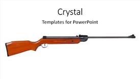  Presentation with floral border over white - Cool new PPT layouts with gun stock - air rifle isolated over white backdrop and a  colored foreground