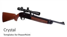  Presentation with isolated paw prints over white - Amazing theme having gun stock - air rifle isolated over white backdrop and a white colored foreground